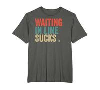 Vintage Waiting In Line Sucks Dear Person Behind Me funny T-Shirt