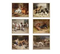 Vintage Wall Art Prints Vintage Dog Poster Dog Wall Painting Of Dogs Landscape Wall Art Country Art Prints Farmhouse Wall Art French Country Decor (Dog Animail Farmouse, 8"x10" UNFRAMED)