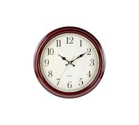 Vintage Wall Clock, Silent Non-Ticking Quartz Movement, 33 cm Diameter, Easy-to-Read Arabic Numerals, Battery Operated - for Living Room, Kitchen, Office, or Bedroom Decor