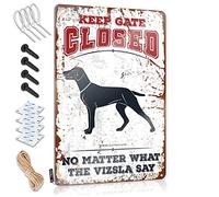 Vintage Wall Decor Framed Vintage Style | Keep Gate Closed No Matter What The Vizsla Say Optical Illusion Must Haves Home Decor(30X40CM)