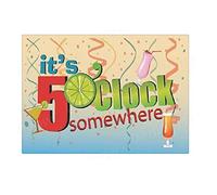 Vintage Wall Decor It's 5 O'Clock Somewhere Art Poster Beer O'Clock Metal Tin Signs Pub Bar Decoration Man Cave Wall Stickers Home Decor