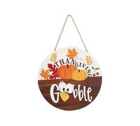 Vintage Wall Decoration Country Garden Ornaments Chicken Pattern Wooden Round Sign In Old Pot CrQ378 (1-C, 30cm)