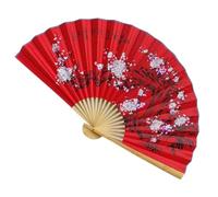Vintage Wall Fan, Traditional Chinese Decor, 90x160cm Foldable Art Display, Large Decorative Frame with Elegant Fabric Patterns for Indoor Home Office Wall Ornament