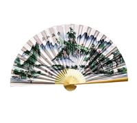 Vintage Wall Fan, Traditional Chinese Decor, 90x160cm Foldable Art Display, Large Decorative Frame with Elegant Fabric Patterns for Indoor Home Office Wall Ornament
