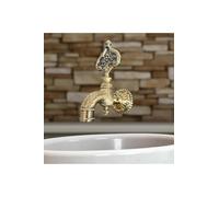 Vintage Wall Mount Faucet Antique Gold, Ottoman Turkish Bath Tap, Brass Construction, Special Design - Antique Gold, One Size