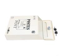 Vintage Wall Mount Mailbox for Outdoor - Retro Letter Box with Lock, Large Capacity Iron Wall Mounted Mail Storage for Home Garden Decor, White/Green/Blu(White)