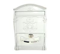 Vintage Wall-Mount Mailbox with Combination Lock, Secure Drop Post Box for Garden, Unique Lockable Letterbox for Home Security