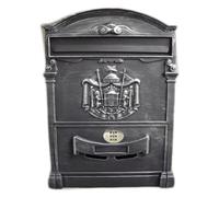 Vintage Wall-Mount Mailbox with Combination Lock, Secure Drop Post Box for Garden, Unique Lockable Letterbox for Home Security