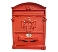 Vintage Wall-Mount Mailbox with Combination Lock, Secure Drop Post Box for Garden, Unique Lockable Letterbox for Home Security