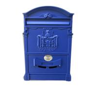 Vintage Wall-Mount Mailbox with Combination Lock, Secure Drop Post Box for Garden, Unique Lockable Letterbox for Home Security