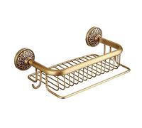 Vintage Wall-Mounted Bathroom Towel Rack with Hooks - Stylish Space-Saving for Towels and Accessories (35x18x7cm) - Perfect Bathroom Storage Solution