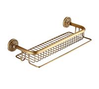 Vintage Wall-Mounted Bathroom Towel Rack with Hooks, Stylish Space-Saving Shelf for Towels, Rustic Home Decor, Perfect for Small Bathrooms (51 x 18 x 7cm)