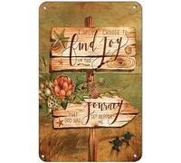 Vintage Wall Poster Metal Plaque Creative Tin Sign I Will Choose Journey or find Joy Funny Metal Sign Summer Wall Decor Farmhouse Decor Indoor/Outdoor Home Bar Coffee Kitchen Wall Decor 5.5x8 Inch
