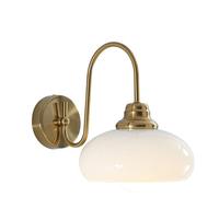 Vintage Wall Sconce with Milky White Glass Shade Wall Mount Light Fixture E26 Socket for Bedroom Living Room Hallway Staircase Reading Nook Coffee Shop Modern Farmhouse Decor