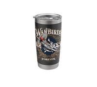 Vintage Warbirds Forever WWII Nostalgia Distressed Stainless Steel Insulated Tumbler