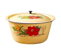 Vintage Ware Dishes With Lid - Vintage Soup Bowl, Retro Multifunctional Enamelware Container | Durable Rice Noodle Pot, Rust-Proof Kitchen Basin For Ramen Vegetables Serving Storage