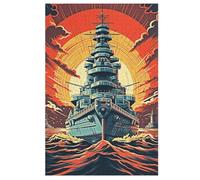 Vintage Warships Jigsaw Puzzles for Kids 1000 Pieces 3d Wooden Puzzle Decompression Game for Adults Women Girl Educational Game Toys 78×53cm