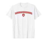 Vintage Warwickshire County Red Bear Varsity Style Design Value Graphic T-Shirt, Men, White, L