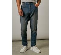 Vintage Wash Stretch Slim Fit Jeans Burton Dark Blue 38R