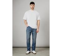 Burton Men's Vintage Wash Stretch Straight Fit Jeans in Dark Blue | Size: 32S Burton Dark Blue 32S