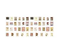 Vintage Washi Scrapbooking Stickers, 46 Pcs DIY Decoration for Journals, Notebooks & DIY Crafts (Ancient)
