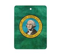 Vintage Washington Flag 1 PCS Car Air Freshener Hanging Aromatherapy Tablets Automotive Ornament for Auto Room Bathroom Bedside Square