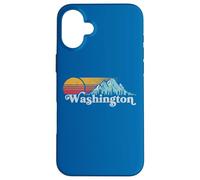 Vintage Washington State Retro Distressed Mountains Graphic Case for iPhone 16 Plus