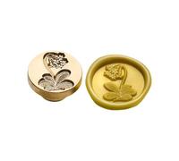Vintage Wax Seal Stamp Head Metal Flower Embossed Stamp Head for Seal Letter Envelope Card Wedding Invitation Packaging Brass Wax for Cards