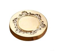 Vintage Wax Seal Stamp Head, Removable Copper Die,for Envelopes, Wedding Invitations & Greeting Cards, Classic Picture Frame Pattern with Blessing Design, DIY Craft Supply(G)