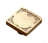 Vintage Wax Seal Stamp Head, Removable Copper Die,for Envelopes, Wedding Invitations & Greeting Cards, Classic Picture Frame Pattern with Blessing Design, DIY Craft Supply(D)