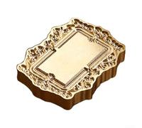Vintage Wax Seal Stamp Head, Removable Copper Die,for Envelopes, Wedding Invitations & Greeting Cards, Classic Picture Frame Pattern with Blessing Design, DIY Craft Supply(J)