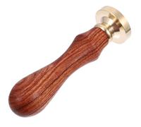 Vintage Wax Wreath Mushroom Handle Sealing with Pattern Wood Stamp