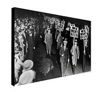 Vintage - We Want Beer Prohibition Wall Art - Wrapped Framed Canvas Wall Art - Various Sizes (A4 [30cm x 20cm])