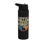Vintage We Will Never Forget Our Fallen Military Heroes Stainless Steel Insulated Water Bottle
