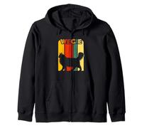 Vintage Wegie Norwegian Forest Cat Retro 70s 80s Style Zip Hoodie