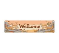 Vintage Welcome Bearded Dragon Rock Metal Tin Sign