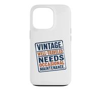Vintage Well Traveled Needs Maintenance Old Age Humor Case for iPhone 13 Pro