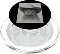 Vintage Western Cowboy-Cat Cool-Looking Outlaw-Cat PopSockets PopGrip for MagSafe