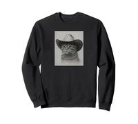 Vintage Western Cowboy-Cat Cool-Looking Outlaw-Cat Sweatshirt