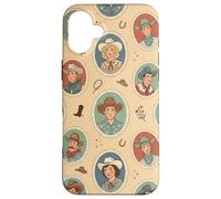 Vintage Western Cowboy Cowgirl Ranch Retro Graphic Case for iPhone 16 Plus