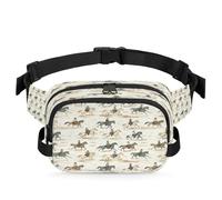 Vintage Western Cowboys Waist Bag Multifunction Pack for Travel Sport Running Fanny Pack Bumbag Pouch Purse Belt Bag for Women Men Kids Girls Boys