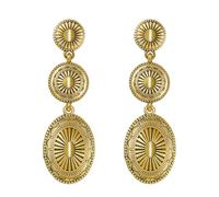 Vintage Western Earrings for Women Boho Vintage Silver/Gold Turquoise Earrings for Women Western Statement Jewelry for Country Concert Outfits, Zinc, No Gemstone