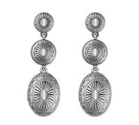 Vintage Western Earrings for Women Boho Vintage Silver/Gold Turquoise Earrings for Women Western Statement Jewelry for Country Concert Outfits, Zinc, No Gemstone