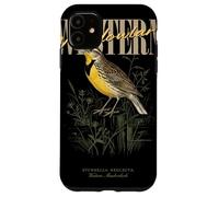 Vintage Western Meadowlark Bird Watching Art Love Birds Case for iPhone 11
