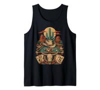 Vintage Western Revival Cowboy Billiards Country Graphic Tank Top