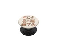 Vintage Western Revival Cowboy Redeo Country Graphic PopSockets Adhesive PopGrip
