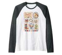Vintage Western Revival Cowboy Redeo Country Graphic Raglan Baseball Tee