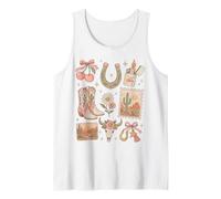 Vintage Western Revival Cowboy Redeo Country Graphic Tank Top