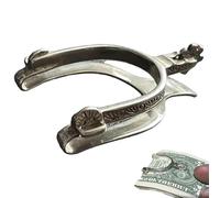 Vintage Western Spur Sterling Silver Money Clip, Personalised Engraved Metal Cash Clip, Spur Bill Holder for Men, Horse Rider Gift, Silver Money Organiser