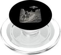 Vintage Western UFO Cowboy Alien Encounter Retro Country PopSockets PopGrip for MagSafe